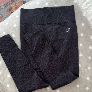 Gymshark Black Subtle Cheetah High-Rise Leggings